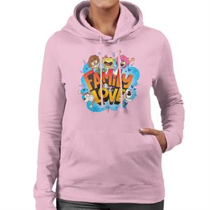 Boy Girl Dog Cat Mouse Cheese Family Love Women's Hooded Sweatshirt