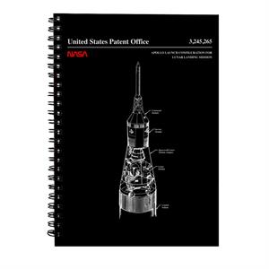 NASA Apollo Launch Lunar Landing Mission Blueprint Spiral Notebook