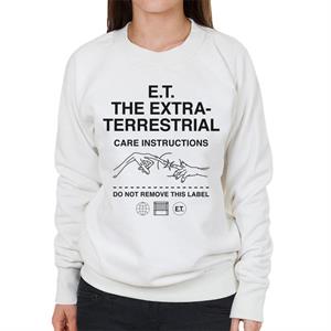 E.T. The Extra Terrestrial Care Instructions Women's Sweatshirt
