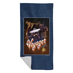 NASA Voyager Disco Interplanetary Travel Poster Beach Towel