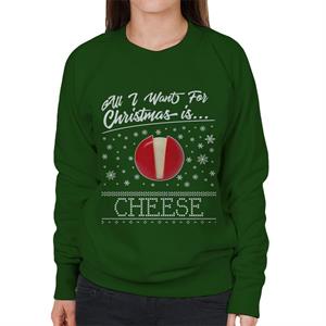 Baby Bel Christmas All I Want For Christmas Is Cheese Women's Sweatshirt