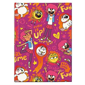 Boy Girl Dog Cat Mouse Cheese Girl Time Montage Hardback Journal