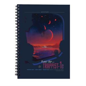 NASA Trappist 1e Interplanetary Travel Poster Spiral Notebook