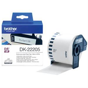 Brother Paper Tape 62mmx30.48m (Black on White)