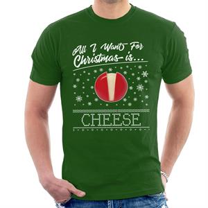 Baby Bel Christmas All I Want For Christmas Is Cheese Men's T-Shirt