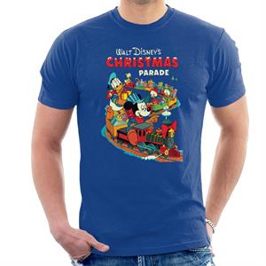 Disney Christmas Mickey Mouse Xmas Train Men's T-Shirt
