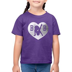 Betty Boop B B Love Heart Silver Foil Kid's T-Shirt