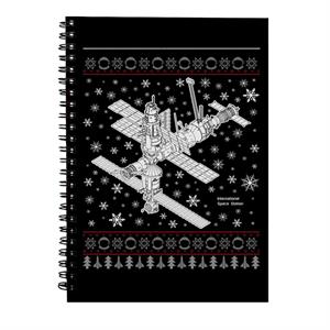 NASA International Space Station Christmas Knit Spiral Notebook