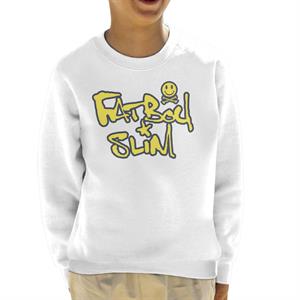 Fatboy Slim Smiley Crossbones Text Logo Kid's Sweatshirt