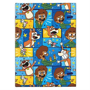 Boy Girl Dog Cat Mouse Cheese Family Emotions Hardback Journal