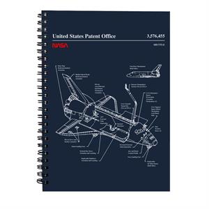NASA Space Shuttle Blueprint Spiral Notebook