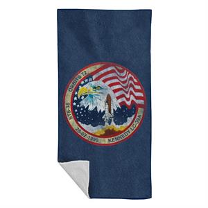 NASA STS 36 Atlantis Mission Badge Distressed Beach Towel