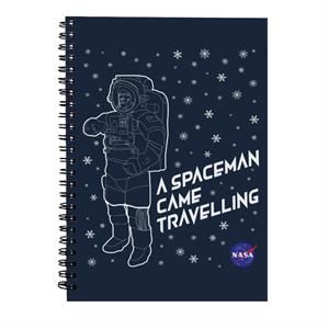 NASA Christmas A Spaceman Came Travelling Spiral Notebook