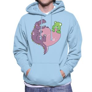 Care Bears Unlock The Magic Good Luck Bear Dino Heart Men's Hooded Sweatshirt