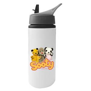Sooty Sweep Soo Classic Logo Aluminium Water Bottle With Straw