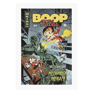 Betty Boop Battles The Mechanical Menace A4 Print