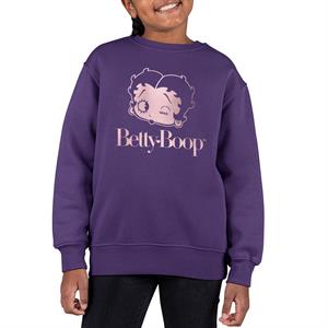 Betty Boop Wink Rose Gold Foil Kid's Sweatshirt