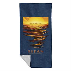NASA Titan Interplanetary Travel Poster Beach Towel