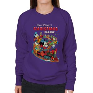 Disney Christmas Mickey Mouse Xmas Train Women's Sweatshirt