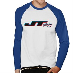 JT Racing 3D Black Logo Men's Baseball Long Sleeved T-Shirt