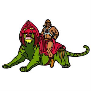 Masters of the Universe Enamel Pin (He-man on Cat)