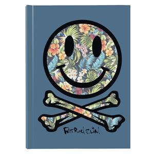 Fatboy Slim Tropical Floral Smiley And Crossbones Hardback Journal