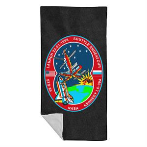 NASA STS 89 Endeavour MIR Space Station Badge Beach Towel
