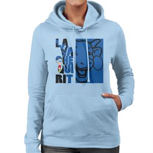 The Laughing Cow La Vache Qui Rit Blue Montage Women's Hooded Sweatshirt