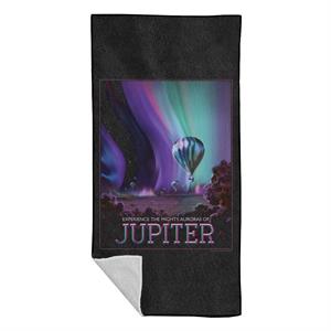 NASA Auroras Of Jupiter Interplanetary Travel Poster Beach Towel