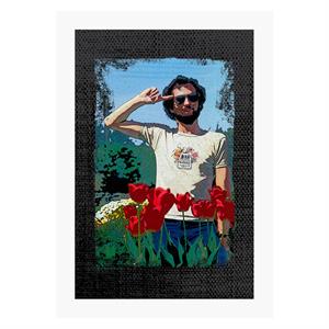 TV Times Comedian Kenny Everett Saluting In A Flowerbed A4 Print