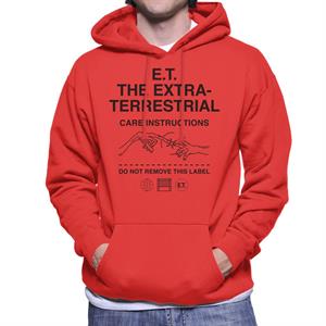 E.T. The Extra Terrestrial Care Instructions Men's Hooded Sweatshirt