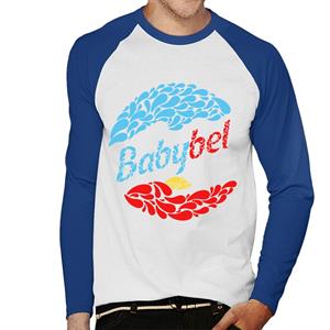 Baby Bel Blue And Red Droplets Men's Baseball Long Sleeved T-Shirt