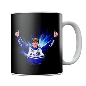 Motorsport Images Damon Hill Celebrating Win At Japan Grand Prix Mug