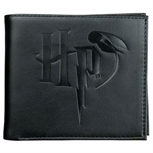Harry Potter Logo Embossed Black Wallet