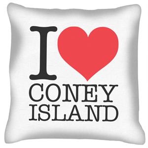 I Love Coney Island Cushion