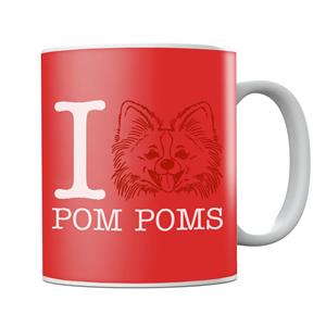 I Heart Pom Poms Pomeranian Mug