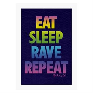 Fatboy Slim Eat Sleep Rave Repeat A4 Print