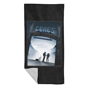 NASA Ceres Interplanetary Travel Poster Beach Towel
