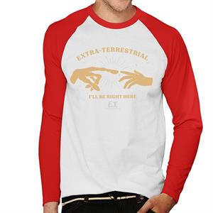 E.T. The Extra Terrestrial Ill Be Right Here Men's Baseball Long Sleeved T-Shirt
