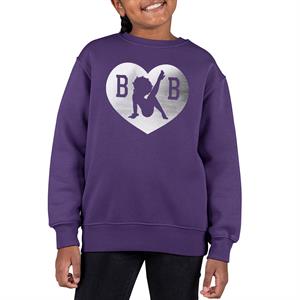 Betty Boop B B Love Heart Silver Foil Kid's Sweatshirt