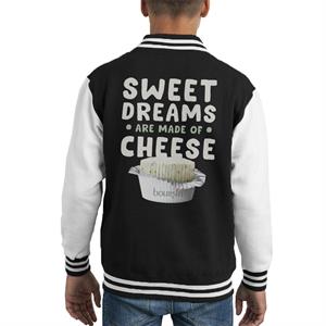 Boursin Sweet Dreams Are Made Of Cheese Kid's Varsity Jacket