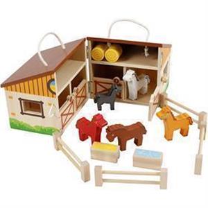 VIGA toy horse stable