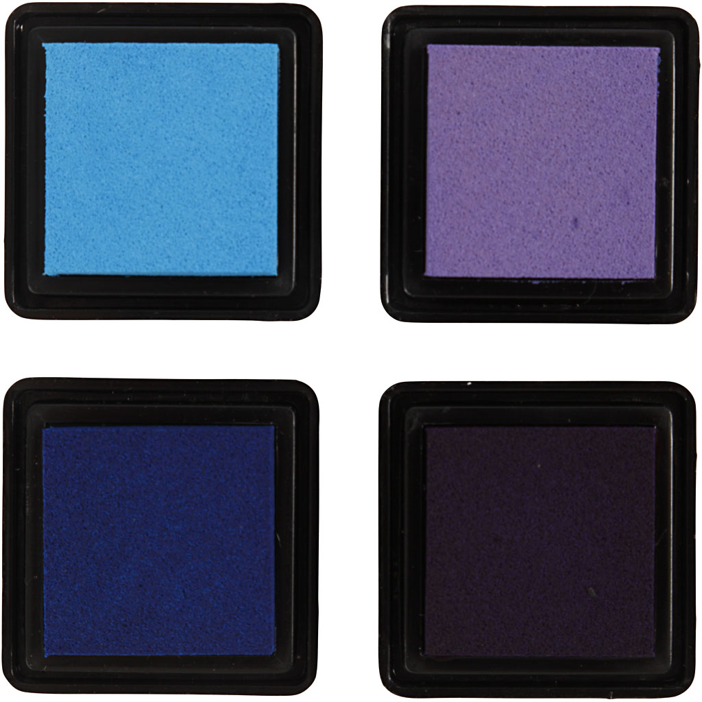 Ink Pad, H: 2 cm, size 9x6 cm, blue, 1 pc