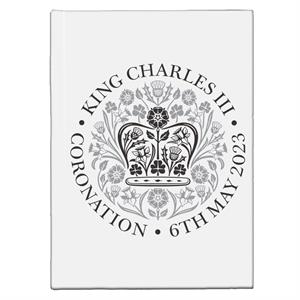 Coto7 King Charles III The Coronation 2023 Black Emblem Hardback Journal