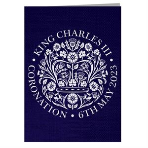 Coto7 King Charles III The Coronation 2023 White Emblem Greeting Card