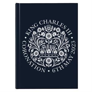 Coto7 King Charles III The Coronation 2023 White Emblem Hardback Journal