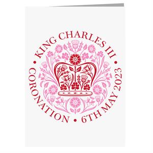 Coto7 King Charles III The Coronation 2023 Red Emblem Greeting Card