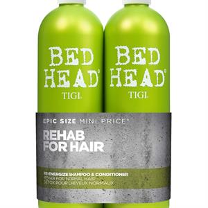 Tigi Duo Pack Bed Head Urban Antidotes Re-Energize 750ml Shampoo + 750ml Conditioner