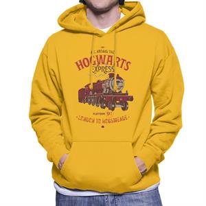 Harry Potter All Aboard The Hogwarts Express London To Hogsmeade Men's Hooded Sweatshirt