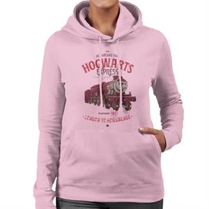 Harry Potter All Aboard The Hogwarts Express London To Hogsmeade Women's Hooded Sweatshirt